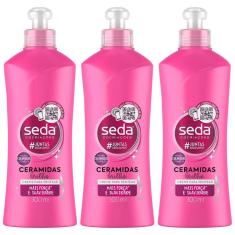 Imagem de Kit 3 Creme para Pentear Seda Cocriações Ceramidas Brilho 300ml