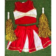 Imagem de Fantasia Líder de torcida infantil com pompom do 4 ao 12 - xuxu de mei