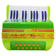 Imagem de Brinquedo de instrumento musical de acordeão,Instrumentos musicais de acordeão infantil - Acordeão Brinquedo 6Bass 17Keys Botão Acordeão - Brinquedo educacional leve, instrumento musical pré-escolar b