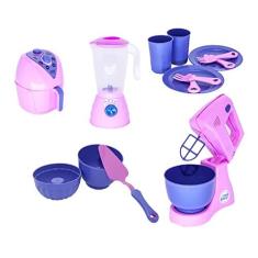 Imagem de Cozinha de Brinquedo Menina Completa Infantil Kit Panelinhas