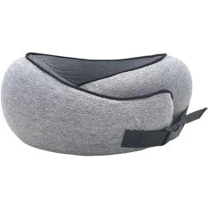 Imagem de Travesseiros de pescoço de viagem para aviões, suporte de almofada de cabeça de espuma de memória em forma de U Almofada de viagem de carro macia e ajustável para adultos, escritório, passeio de carro