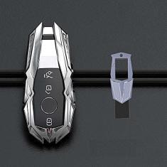 Imagem de TPHJRM Tampa da chave da caixa da chave do carro em liga de zinco, adequado para Mercedes Benz W203 W210 W211 W124 W202 W204 W212 W176 AMG