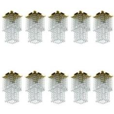 Imagem de Kit 10 Lustre Plafon De Cristal Acrilico Spark 