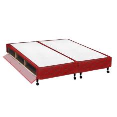 Imagem de Cama Box Closet Queen Poli Tecido Wine 158X198x27 Castor