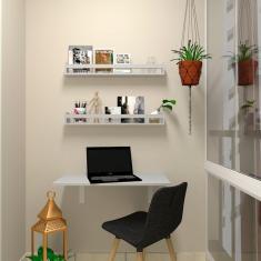 Imagem de Mesa para Notebook Dobrável KitCubos Cinza Cristal 100 cm