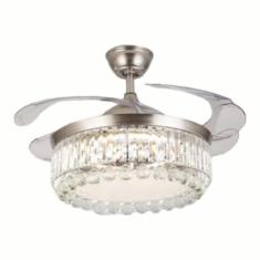 Imagem de Ventilador De Teto Retrátil  Cristal Luxuoso Bivolt  - Deluxe