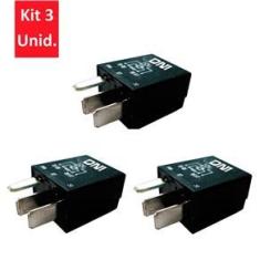 Imagem de Kit 3 Unidades - Míni Relé Auxiliar - 12V - 30A - DNI 0125