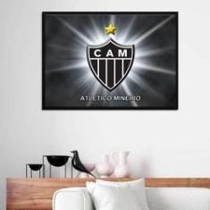 Imagem de Quadro Decorativo Atlético Mg Escudo Horizontal 45X34Cm