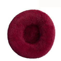 Imagem de Cama de cachorro calmante para cães pequenos – Cama de cachorro pequena lavável com donut, cama de gato de pelúcia macia redonda anti-ansiedade, serve para toPets, diâmetro 16 cm