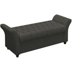 Imagem de Recamier Calçadeira Bau 160 cm Pes MDF Ogeo Linho SL 74 Peer