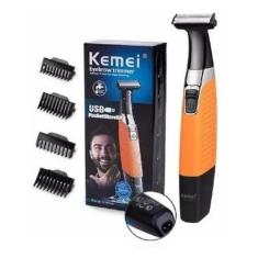 Imagem de Barbeador Aparador Recarregável Prova D'água Bivolt Km-1910 - Kemei