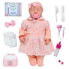 Imagem de Boneca Reborn Princesa Realista 100% Silicone Bolsa Enxoval - Cegonha