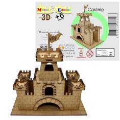 Imagem de Brinquedo Quebra Cabeça 3D Castelo Mdf