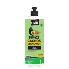 Imagem de Creme De Pentear Cachos Ondulados 1L Definição E Hidratação - Sallon L