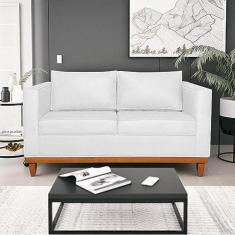 Imagem de Sofá 3 Lugares Europa 180 cm Estilo Conforto e Elegância Suede Branco - Amarena Móveis