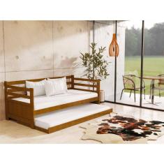 Imagem de Bicama Premium Solteiro em Madeira Maciça Enjoy - Imbuia 