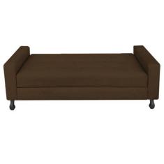 Imagem de Recamier Calçadeira Sofá Dama  90 cm Solteiro Baú Quarto Sala Suede Ma