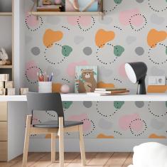 Imagem de Papel De Parede Adesivo Manchas Coloridas N06282 Rolo0,58X3M