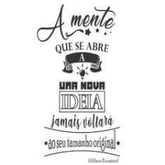 Imagem de Adesivo Decorativo De Parede Frase A Mente Que Se Abre Ideia