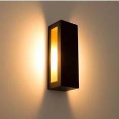Imagem de Kit Com 6 Arandelas Led Efeito Decorativa Parede Teto 5w 25cm Preta 110v St163