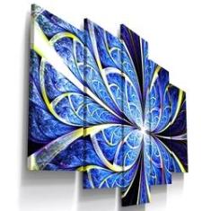 Imagem de Quadros Decorativos Floral Abstrato Sala