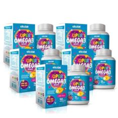 Imagem de Kit Com 05 - Super Ômega 3 Infantil 90 Cápsulas Mastigavéis Ekobé