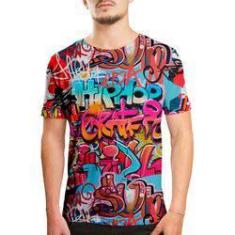 Imagem de Camiseta Masculina Grafite Hip Hop Grafiti Estampa Digital