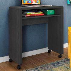 Imagem de Mesa Escrivaninha Smile 1 Prateleira Preto - Olivar Móveis