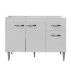 Imagem de Balcão Para Pia Gabriela 120 cm 3 Portas Branco Flex AJL