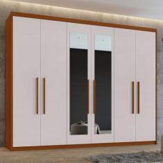 Imagem de Guarda-Roupa 6 Portas 5 Gavetas Áries Com Espelho - Móveis Lopas
