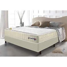 Imagem de Conjunto Cama Box Casal com Molas Ensacadas Cama inBox Cloud Bege 138x188x67