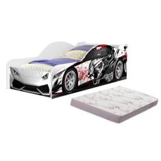 Imagem de Mini Cama Infantil Juvenil Adesivada Com Proteção Lateral Com Colchão