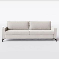 Imagem de Sofá Living Em Linho Claro Natural 2,20M Viena - Home Mobily