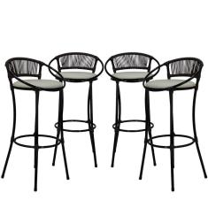 Imagem de 4 Banquetas Havaí Branco Gelo