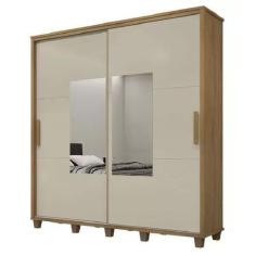 Imagem de Guarda-Roupa Monte Carlo C/Espelho Cinamomo/Off White  Rv Móveis