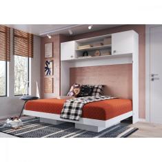 Imagem de Cama Articulável Horizontal Casal Com Aéreo Dallas Art In Moveis - Branco