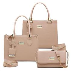 Imagem de Kit Bolsa Feminina Transversal Bolsa Clutch Alça Corrente