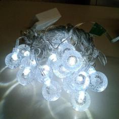 Imagem de Enfeite De Natal Cordão 20 Leds Bolinhas Cristal - pisca Pisca - Globa