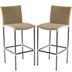 Imagem de Kit 2 Banquetas Havaí em Fibra Sintética Trama Dupla Artesanal  para B