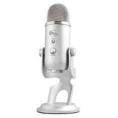 Imagem de Microfone Condensador USB Blue Yeti com 4 Padrões de Captação e Conexão Plug and Play para Podcast, Gravação e Streaming em PC e Mac - Prata