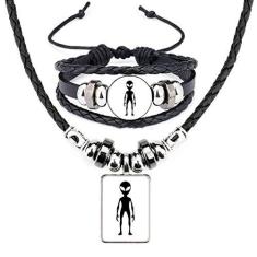 Imagem de Universo e alienígena Alien Art Deco Presente Fashion Colar Pulseira Conjunto de Joias