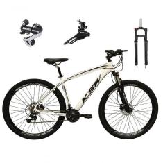 Imagem de Bicicleta Aro 29 Ksw Xlt 24v Câmbio Shimano Acera K7 Garfo Trava Freio A Disco - Branco Tam.17