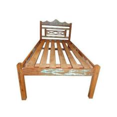 Imagem de Cama De Solteiro Riviera Em Madeira De Demolição - Cód 1814 - Barrocar