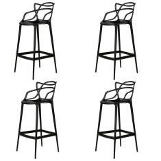 Imagem de Kit 4 Banqueta Aviv Allegra Solna Fratini 109 Cm (altura) Polipropileno Cor Preto