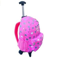 Mochila Infantil Viabags Com Rodinhas - Moto De Corrida