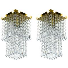 Imagem de Kit 2 Lustre Plafon De Cristal Acrilico Spark  - Marryluz