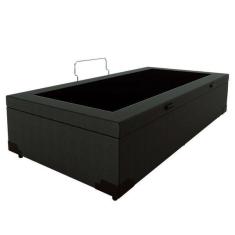 Imagem de Cama Box Ba  Solteiro Suede Preto