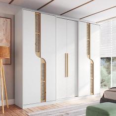 Imagem de Guarda Roupa Casal 6 Portas 4 Gavetas Apolo Branco Artico