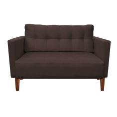 Imagem de Sofá Retrô Namoradeira 2L Livia Suede Marrom