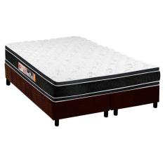 Imagem de Conjunto Box Queen: Colchão Espuma Castor D33 Black e White + Base CRC Suede Brown(158x198)